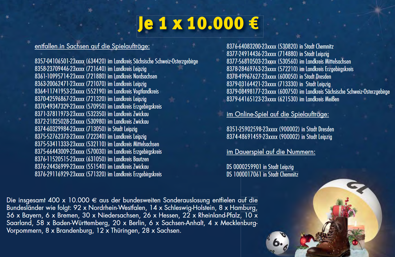Lotto Bayern Sonderauslosung 58729